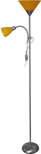 Lampă de podea WENDY 1xE27/100W/230V + 1xE14/40W crom mat/portocaliu