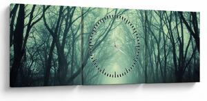 Tablou - Alee cu copaci (cu ceas) (90x30 cm)