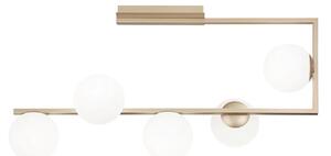 Ondaluce - Candelabru cu tijă MONILE 5xE14/10W/230V auriu/alb