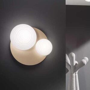 Ondaluce - Aplica de perete TONDO 1xE14/10W/230V + 1xE27/15W auriu/alb