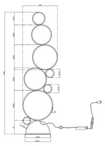 Ondaluce - Lampă de podea LED reglabilă POIS LED/52W/230V, 160 cm, argintie
