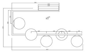 Ondaluce - Candelabru cu tijă MONILE 5xE14/10W/230V negru/negru fumat