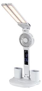 Rabalux NOVILO 74030 - Lampă de birou LED reglabilă cu ventilator, LED 7W/5V