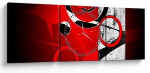 Tablou cu abstracție (cu ceas) (90x30 cm)