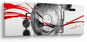 Tablou abstract (cu ceas) (90x30 cm)