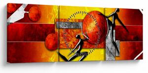 Tablou - Pictura omenirii (cu ceas) (90x30 cm)