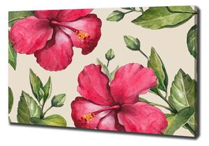 Print pe canvas hibiscus roz