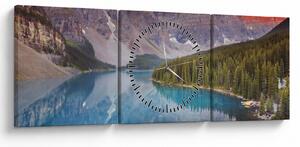 Tablou - Peisaj montan din Canada (cu ceas) (90x30 cm)