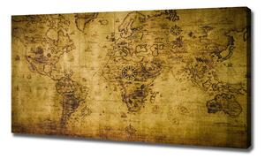 Imprimare tablou canvas harta lumii vechi