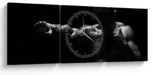 Tablou - Lovitura cu pumn (cu ceas) (90x30 cm)