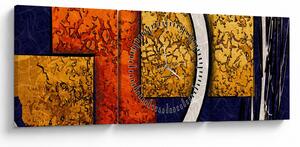 Tablou abstract (cu ceas) (90x30 cm)