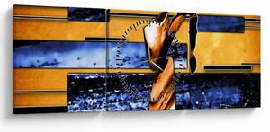 Tablou picturii abstracte (cu ceas) (90x30 cm)