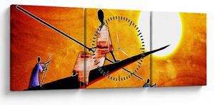 Tablou picturii epochale străveche (cu ceas) (90x30 cm)