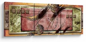 Tablou abstract (cu ceas) (90x30 cm)