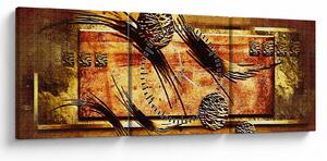 Tablou abstracției (cu ceas) (90x30 cm)