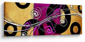 Tablou abstracției (cu ceas) (90x30 cm)