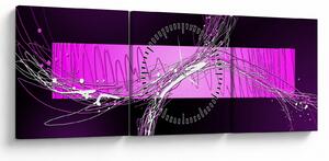 Tablou abstract (cu ceas) (90x30 cm)