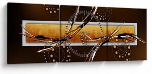 Tablou abstracției - Fluturi (cu ceas) (90x30 cm)