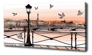 Tablou pe pânză canvas Dusk din Paris
