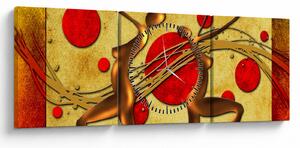 Tablou abstract cu două femei (cu ceas) (90x30 cm)