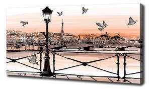 Tablou pe pânză canvas Dusk din Paris