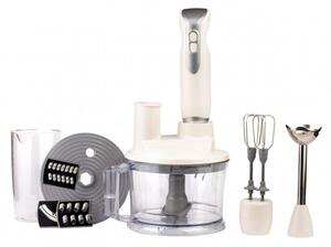 Set mixer vertical, tel si tocator Finlux FHB-648, 1500W, 6 in 1, Tocator cu accesorii, Bej