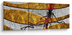 Tablou abstract (cu ceas) (90x30 cm)