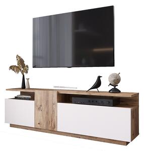 Comoda TV Eloria, culoare sonoma-alb, 150 x 29.5 x 46.3 cm