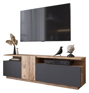 Comoda TV Eloria, culoare sonoma-antracit, 150 x 29.5 x 46.3 cm
