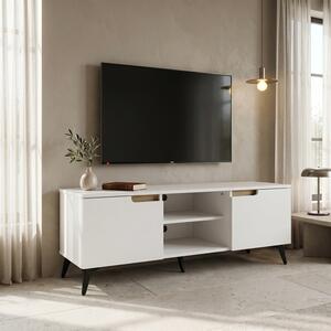 Comoda TV Kevira, culoare sonoma-alb, 120 x 38 x 44 cm