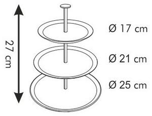 Suport de prăjituri Tescoma GUSTITO, cu 3 nivele