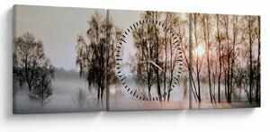 Tablou - Dimineața mohorâtă (cu ceas) (90x30 cm)