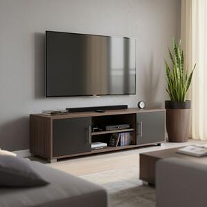 Comoda TV Serynka, nuanta stejar-antracit, 120 x 40 x 40 cm