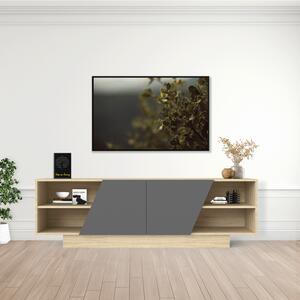 Comoda TV Stevira, culoare sonoma-antracit, 160 x 40 x 50 cm