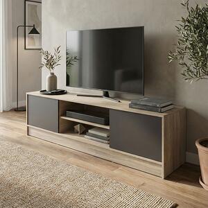 Comoda TV Sasora, nuanta sonoma-antracit, 150 x 35 x 41.5 cm