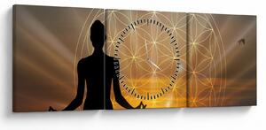 Tablou cu meditație (cu ceas) (90x30 cm)
