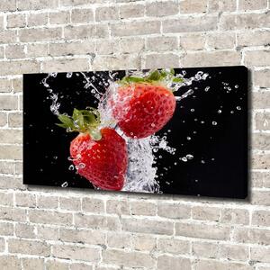 Imprimare tablou canvas Căpșuni și apă