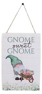 Placuta decorativa din lemn Gnome sweet Gnome 30 cm