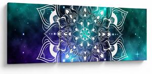 Tablou abstracției (cu ceas) (90x30 cm)