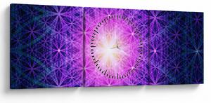 Tablou abstract (cu ceas) (90x30 cm)