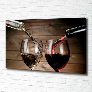 Tablou canvas Două pahare de vin