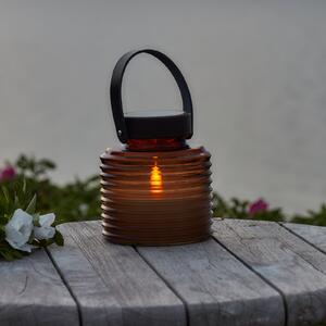 Sirius Lampă solară cu LED Aston Jar, înălțime 16 cm, chihlimbar/maro, IP44, Maro / Rugină, Sticlă
