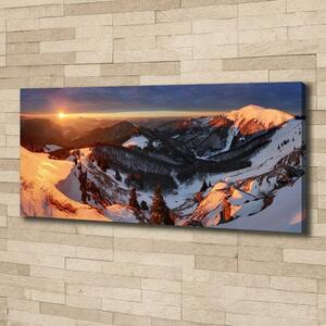 Tablou pe pânză canvas Iarna în munți