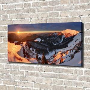 Tablou pe pânză canvas Iarna în munți
