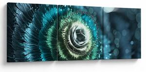 Tablou - Floare detailu (cu ceas) (90x30 cm)