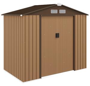Casuta pentru Gradina, sopron pentru Unelte, magazie din Lamiera de Otel, pentru depozitare si organizare 213x127x185cm Outsunny | Aosom RO