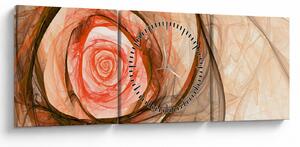 Tablou - Trandafir sufletului artistic (cu ceas) (90x30 cm)