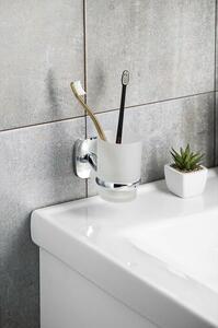 Pahar de baie AQUALINE RB104 Rumba, sticlă albă lăptoasă