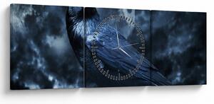 Tablou - Corbul (cu ceas) (90x30 cm)