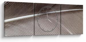 Tablou cu fibre abstacte (cu ceas) (90x30 cm)